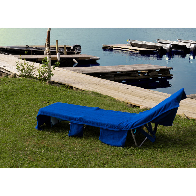 Serviette de plage 100% coton Diethelm, Bleu