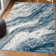 Olvin Contemporary Glam Abstract Marble Navy/Cream Rug