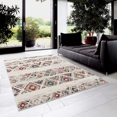 Tapis crème / rouge Southwestern
