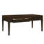 Table basse brune avec tiroir cannelé et plancher mesurant l'élégance foncée