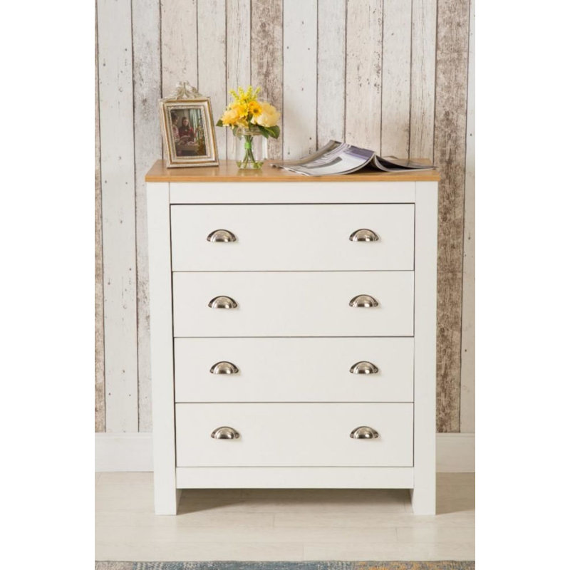 Amarelis 79 cm W Chest of Drawers, White