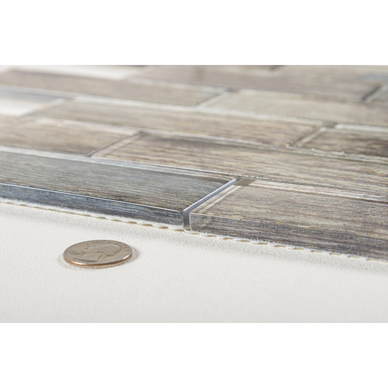 Migdal 2'' x 6'' Glass Brick Joint Mosaic Kitchen Backsplash, Bathroom, Shower, Wall and Floor Tile, Reinbue