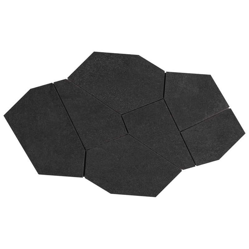 Monolith 11.81 In. X 19.68 In. Organic Pattern Matte Porcelain Mosaic Floor And Wall Tile (1.07 Sq. Ft. / Each)