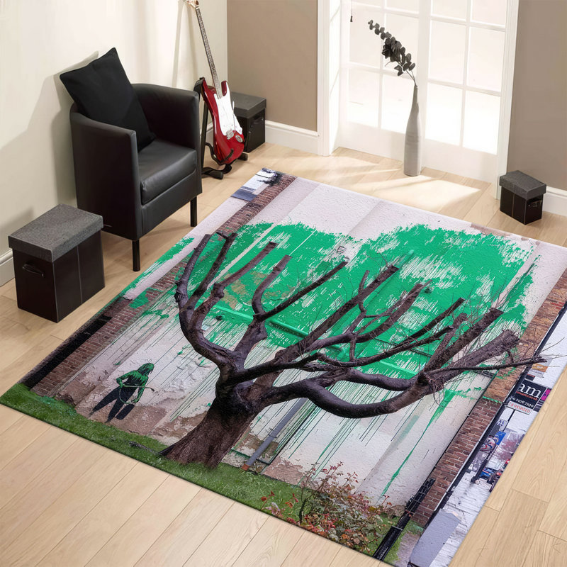 Vintage-Inspired Soft Pile Floral Printed Rug Offering a Unique Blend of Art and Practicality for Any Indoor Living Space