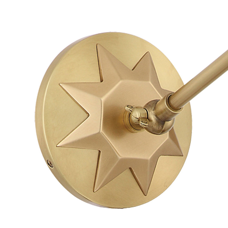 Cattina Swing Arm Sconce, Aged Brass