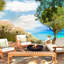 Teak Deep Seating Patio Chair with Cushions