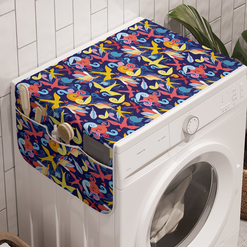 Ensemble de 2 boîtes de rangement colorées indigo et multicolore 47 po x 18,5 po East Urban Home