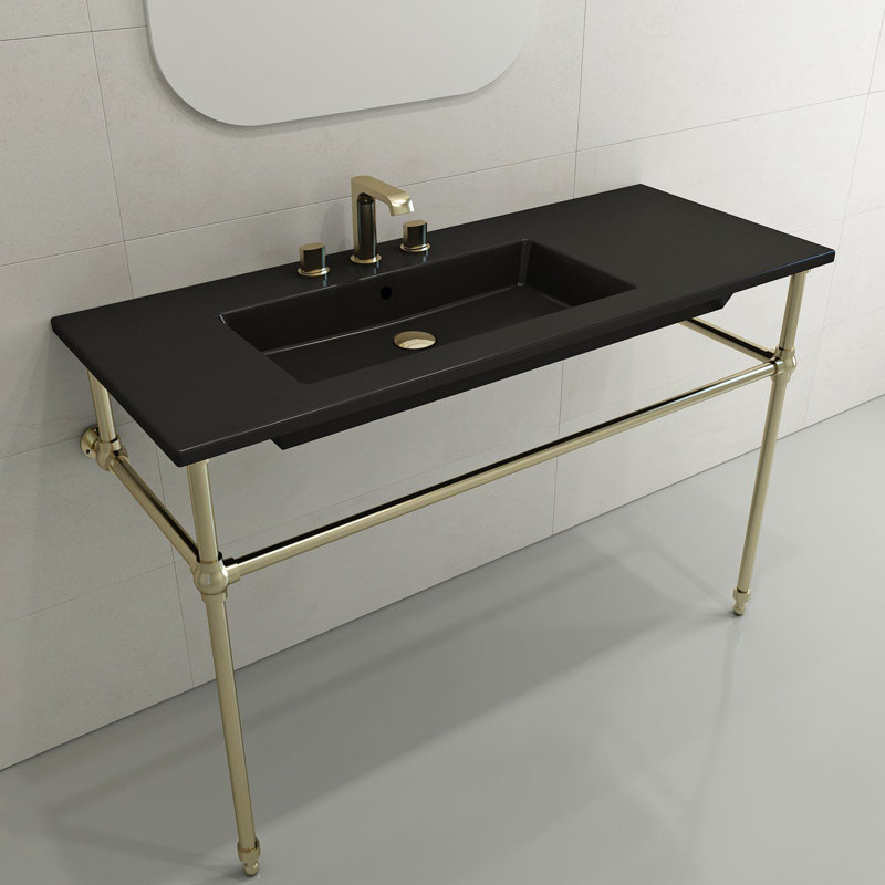 Metal Console Leg Set, Matte Gold