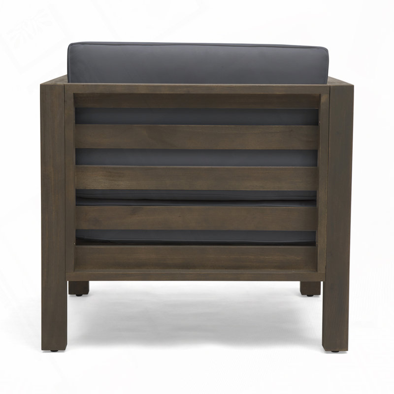 Outdoor Lounge Chair, Dark Gray, Gray