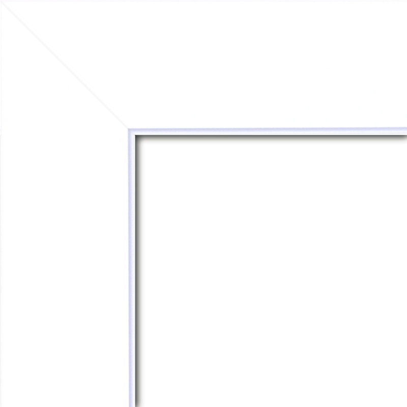 Demoss Solid Wood Flat Mirror, White Framed, 29.13" x 23.13", White