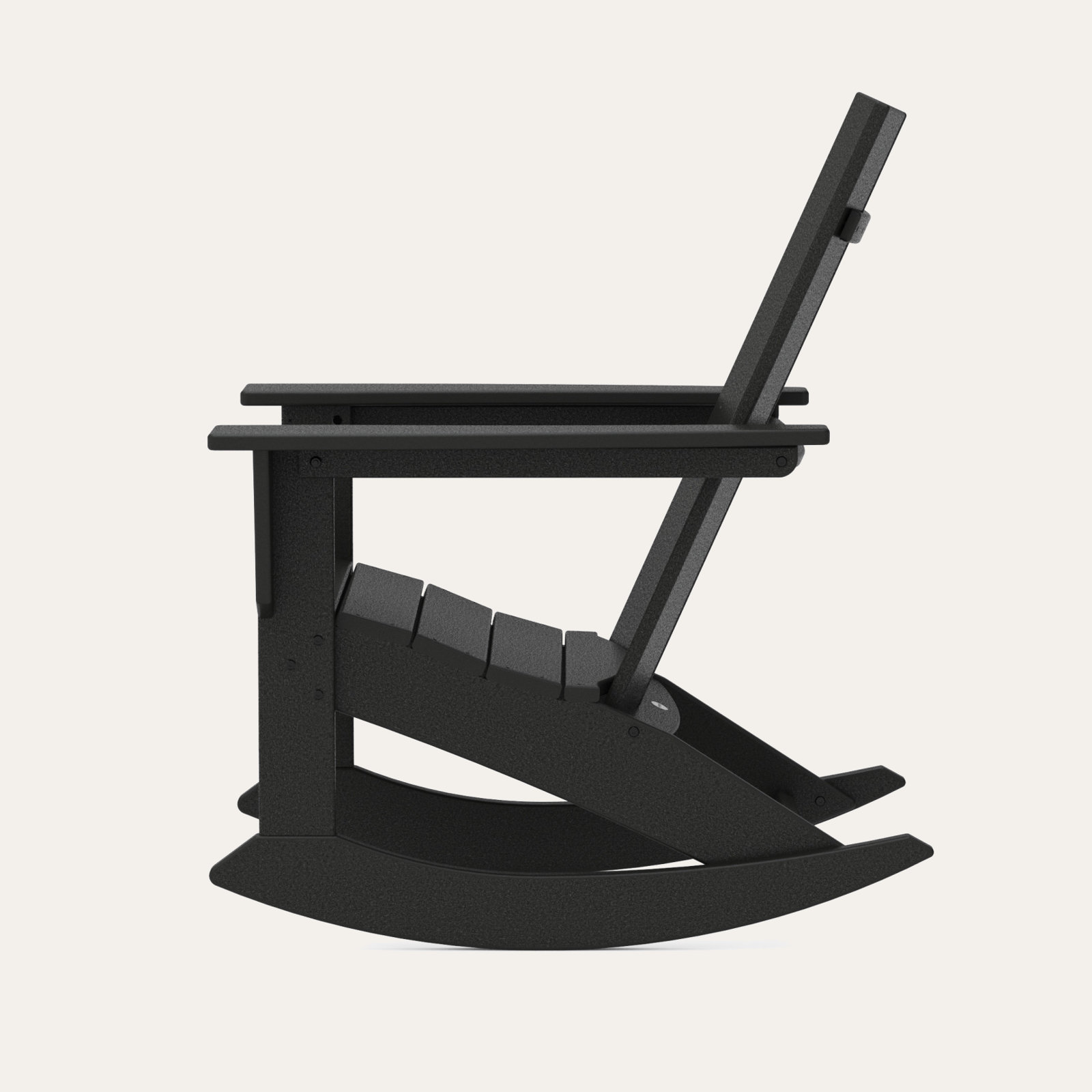 POLYWOOD® Modern Rocking Adirondack Chair, Black