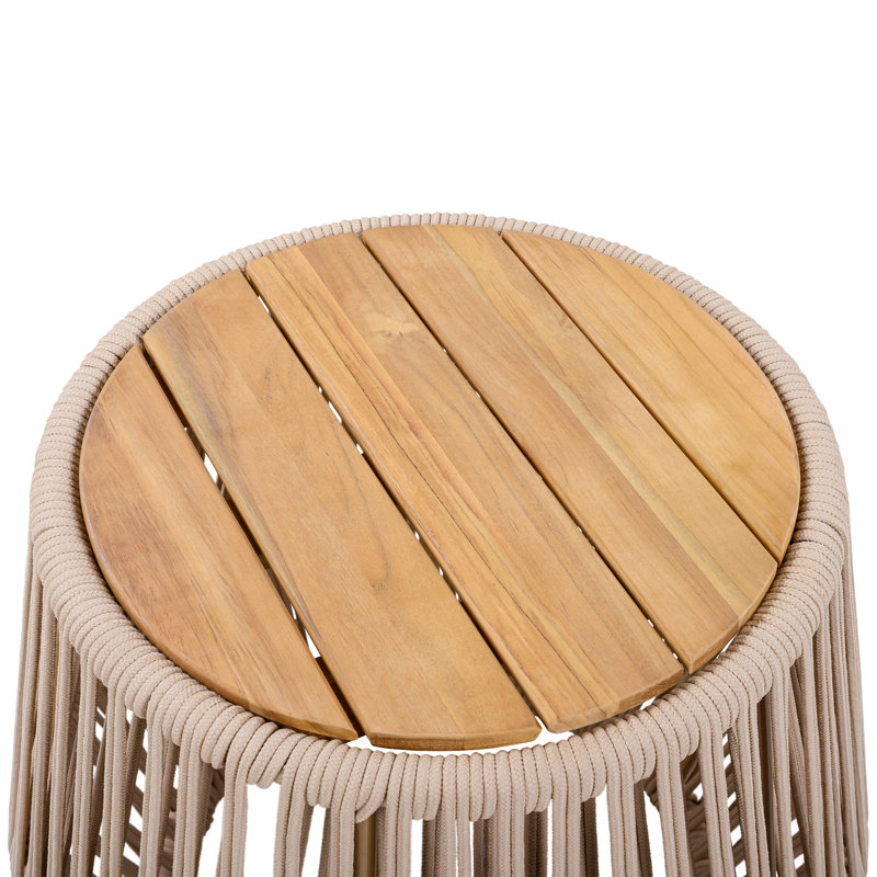 Tables de patio compactes, style côtier en bois d'acacia pour la maison