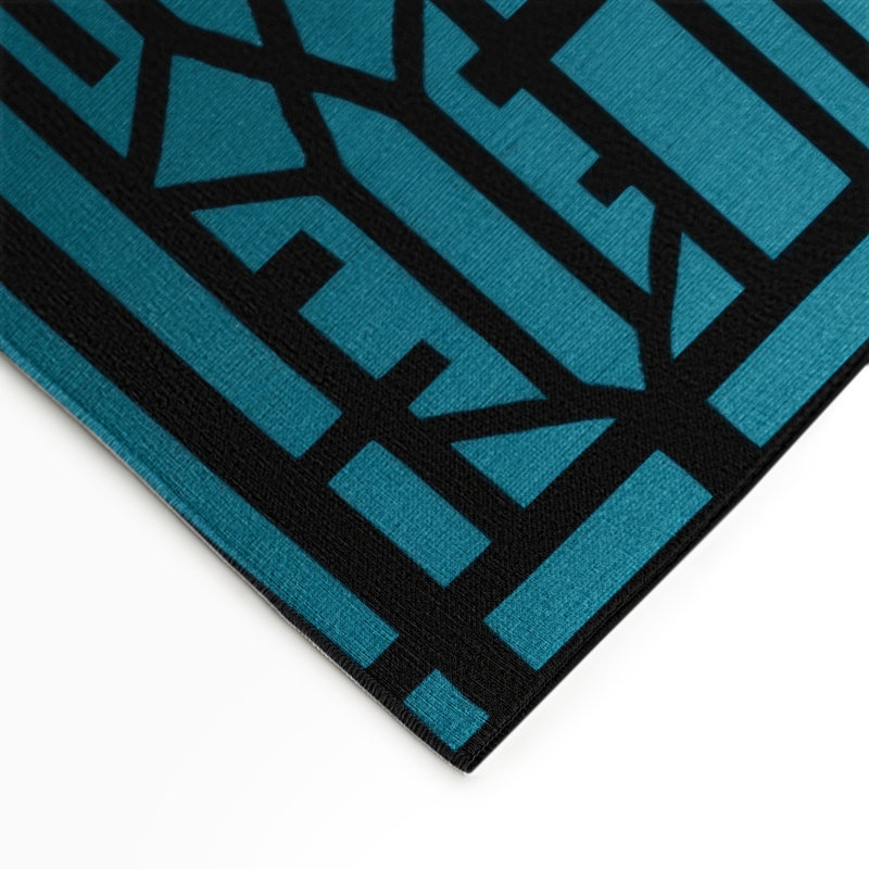 Tapis bleu intérieur et extérieur Trellis, Rectangle 5 pi x 7 pi