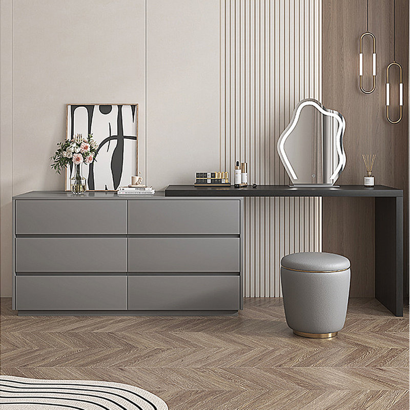 Meuble-lavabo simple rétractable, Noir/gris