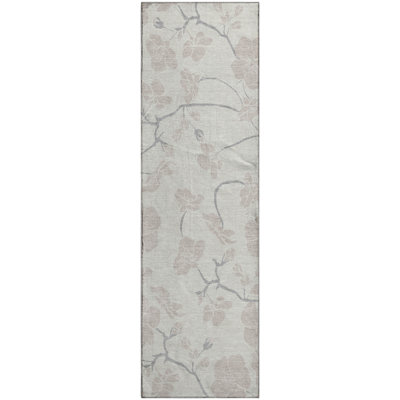Premium Machine Washable Birchview AMF1032 Floral Rug