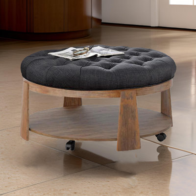 Kaymiah Round Tufted Upholstered Coffee Table