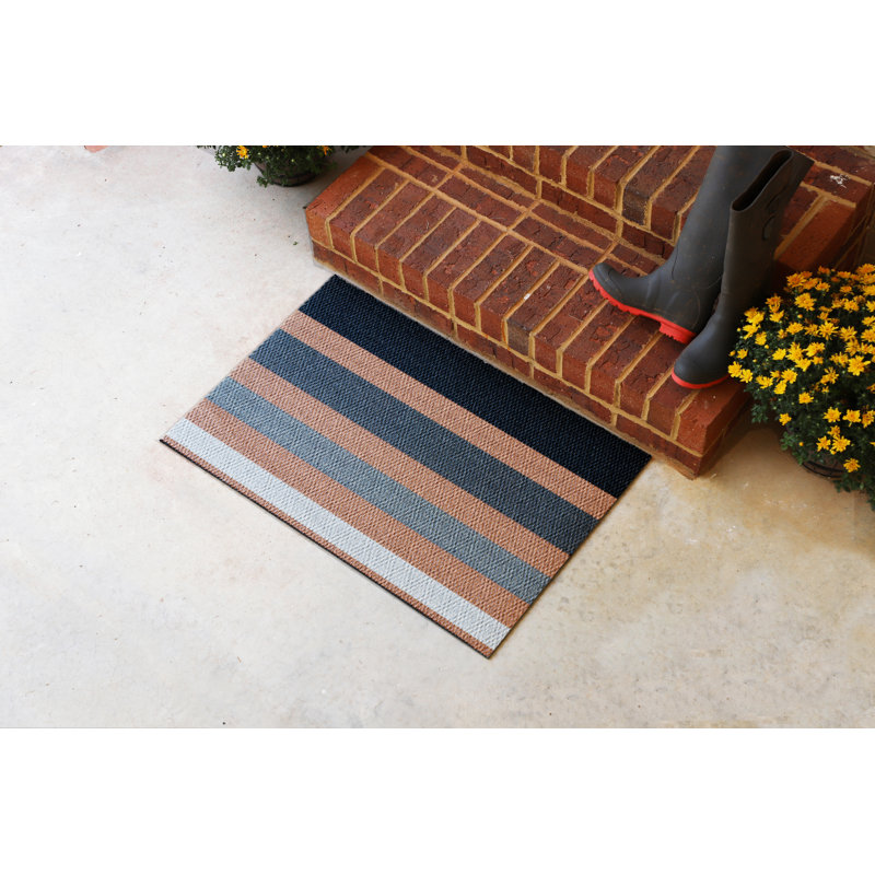 Neighburly Non-Slip Striped Outdoor Doormat