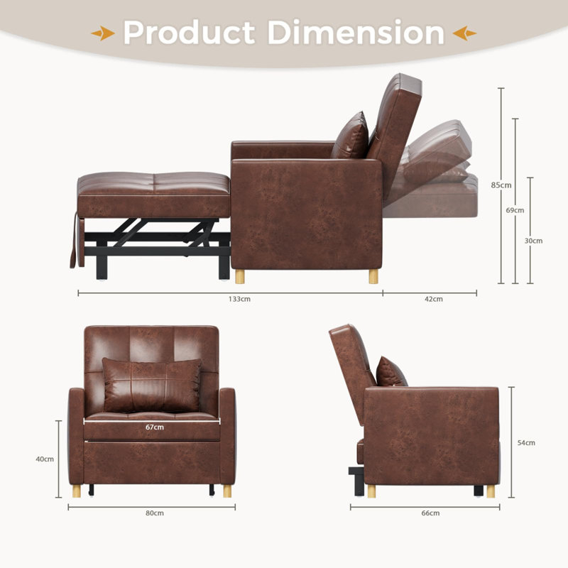 Faux Leather Accent Chair