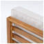 Ensemble de causeuse en bois d'acacia 3 pièces avec table basse et coussins beiges Oana-129507761-129507764
