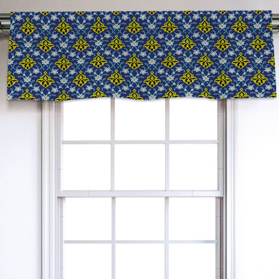 Sateen Ikat Ruffled Window Valance