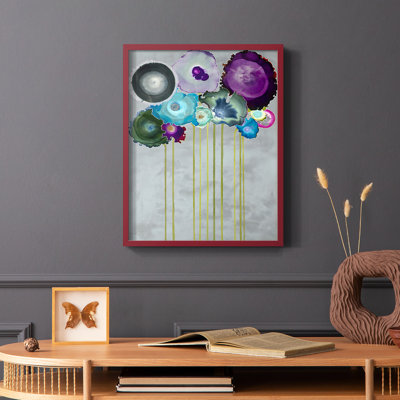 Silver Bouquet Framed Print - Solid Wood
