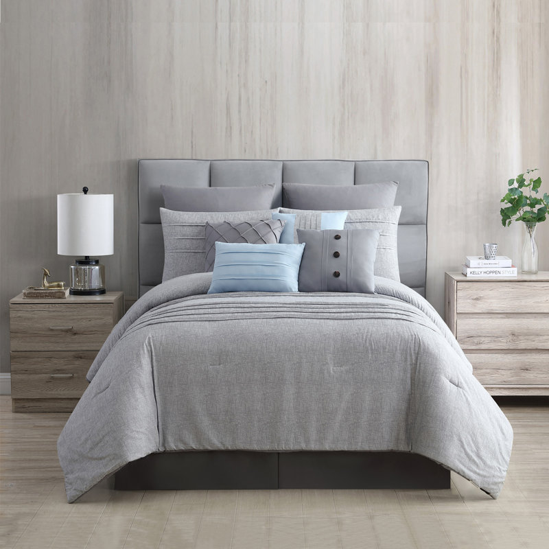 Ensemble de courtepointe 10 pièces Bedford, Édredon pour très grand lit + 9 pièces supplém