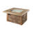 Square Concrete and Stone Propane and Natural Gas Smokeless Fire Pit Table