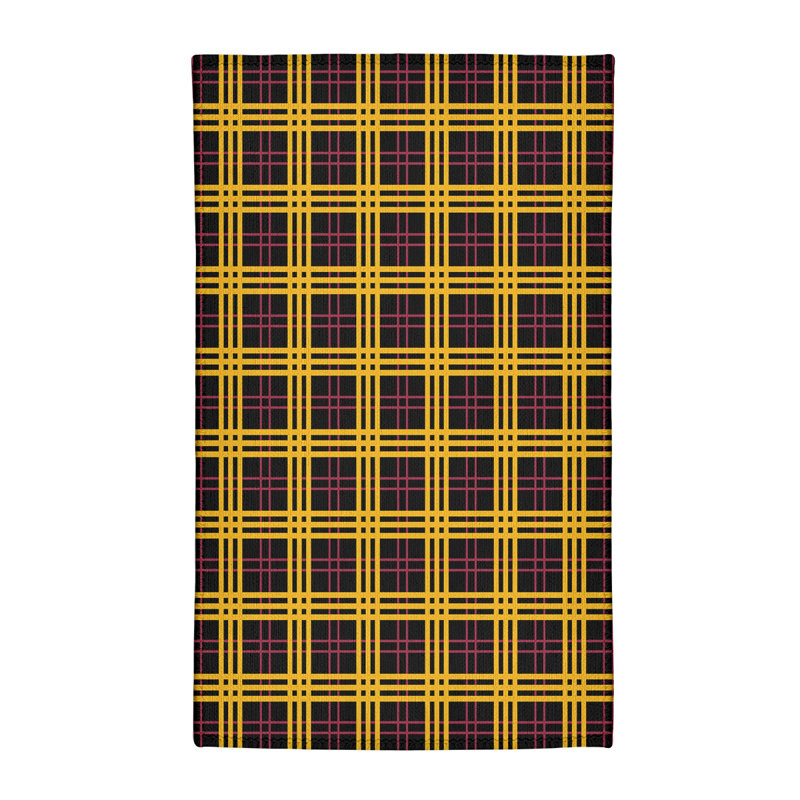 Tapis noir à carreaux, Rectangle 5 pi x 7 pi