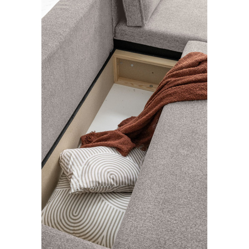 Brave Dave 8 Seater Corner Sofa , Salt/Pepper