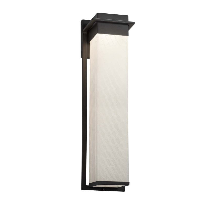 Luzerne LED Wall Light, Matte Black, Seeded