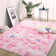 Rectangle Antonije Machine Made Shag Polyester Area Rug in Pink