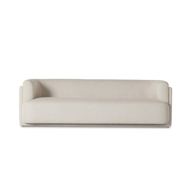 Hartley 95" Sofa, Dove Crescent Rayon/Viscose