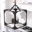 Luminaire suspendu carré 4 lumières Highland Hill-63573986-63573987