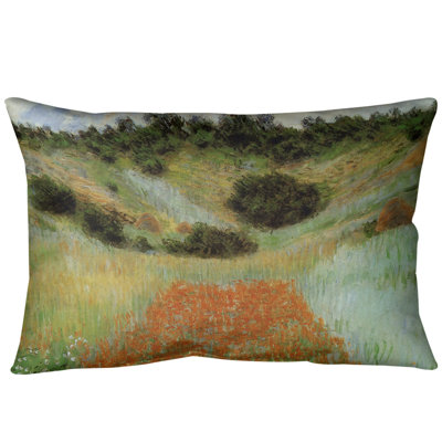 Champ de claude monet dépilée dans un coussin lombaire creux