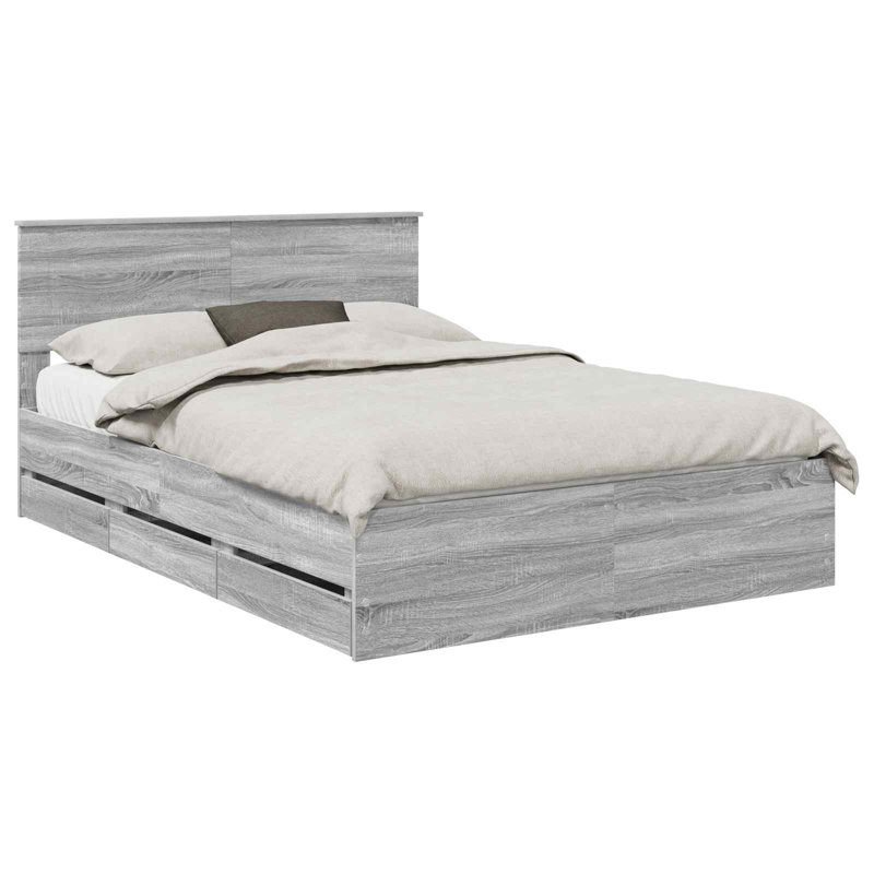 Bed, Kingsize (5'), Grey Sonoma