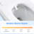 One - Piece Smart Bidet Toilet, Construction, Auto Flush And Open/Close Features, Heated Seat With Adjustable Temperature, Warm Water Wash Dry, Remote Control Side Know, Sensor Cover, Female Rear
