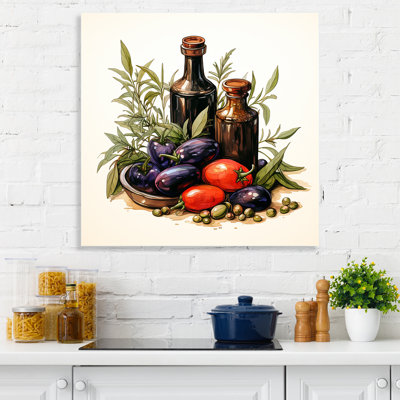 Ensemble d'herbes parfumées rouges et vertes III - épices