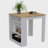 Tanna Kitchen Counter Dining Table with Three Side Shelves, Top Counter Table and Two Legs, Freestanding Kitchen Table-1927928384