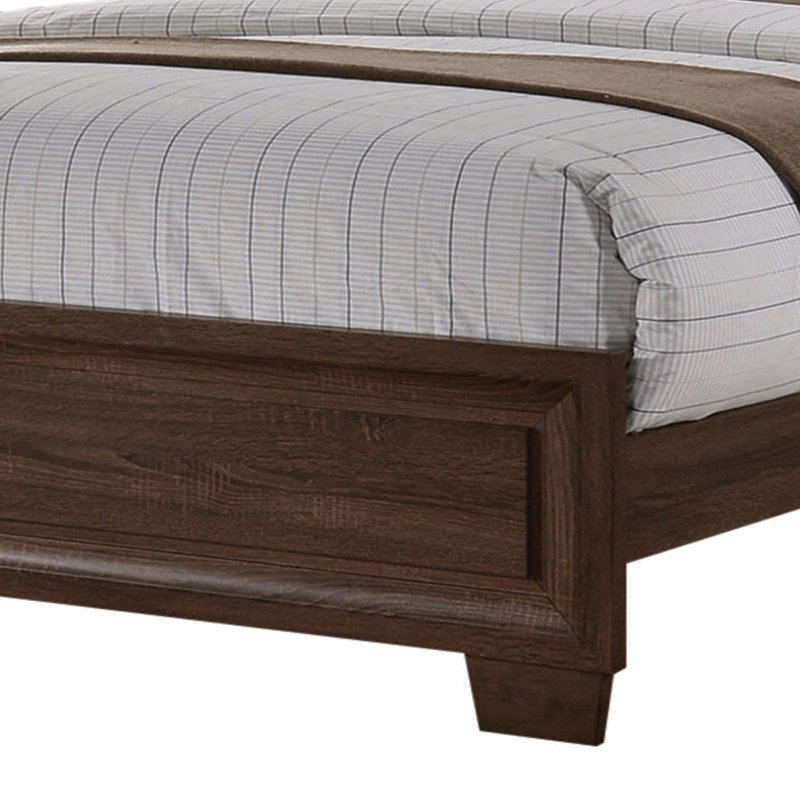 Raemon Panel Bed in Medium Warm Brown