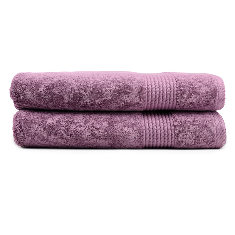 Adlena Turkish Cotton Bath Towel Set, Damson