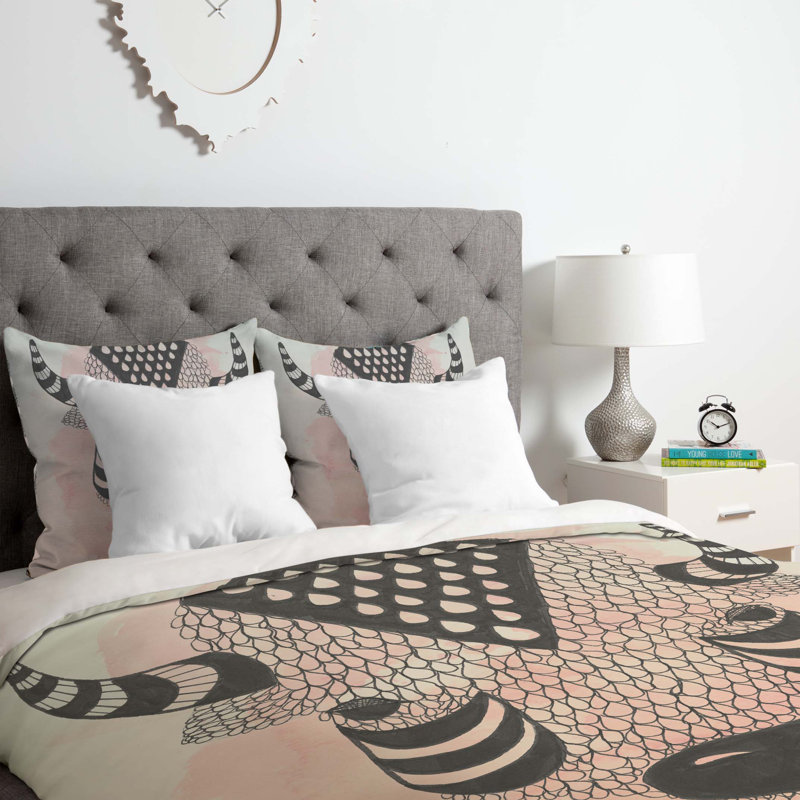 Wesley Bird Polyester Duvet Cover, Twin/Twin XL Duvet Cover + 1 Standard Sham