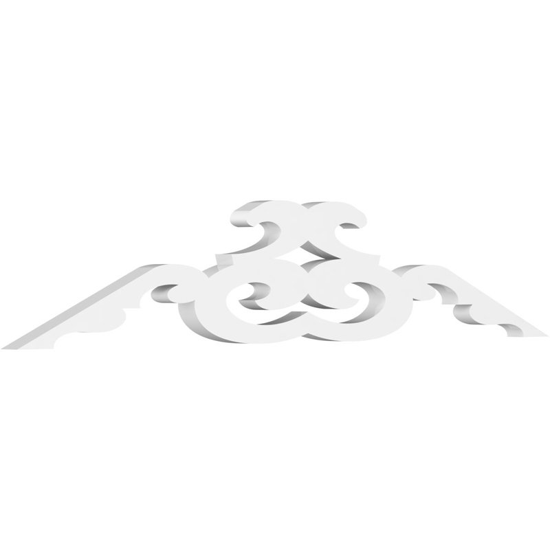 Benson Signature Urethane Gable Pediment, Primed Tan, 7.5"H x 36"W, 5/12