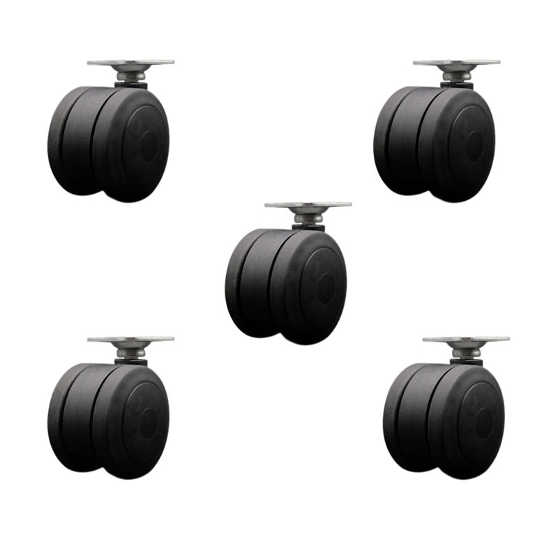 Ensemble de plaques de sécurité à roulettes pour lit simple 3 pouces 3 pouces, Noir