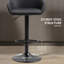 Morganti Swivel Upholstered Adjustable Height Counter Stool with Metal Frame-297942072