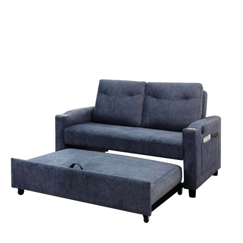 Velours gris avec rangement pratique et couchette moderne à dossier inclinable