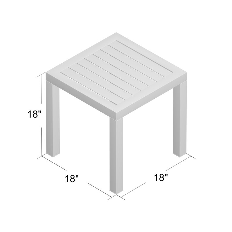 Brette 18" W Side Table, Dark Gray