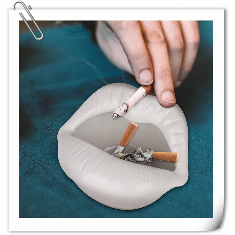 Rephen Ceramic / Porcelain Ashtray, White
