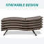 Chaise longue d'extérieur en osier 2 pièces