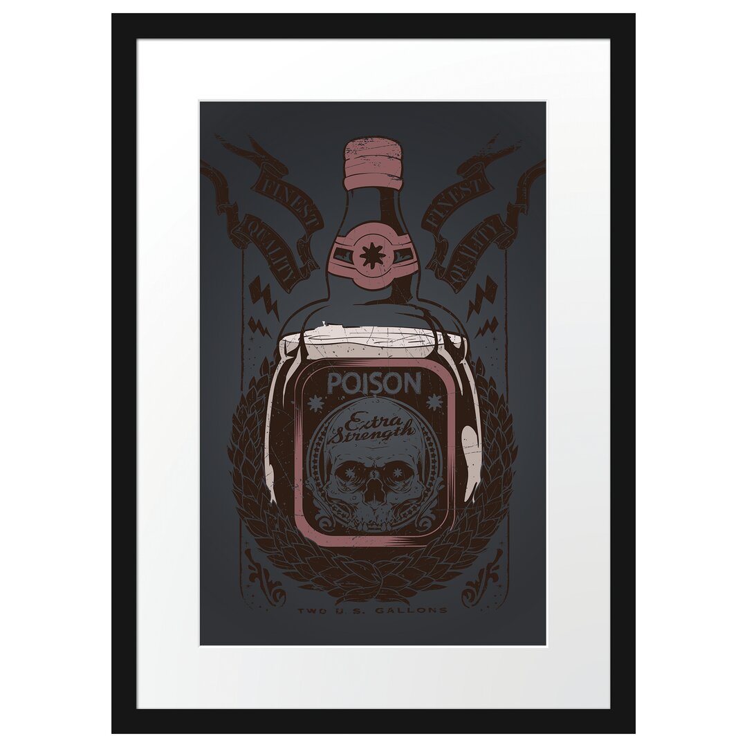 Gerahmtes Poster Poison Black