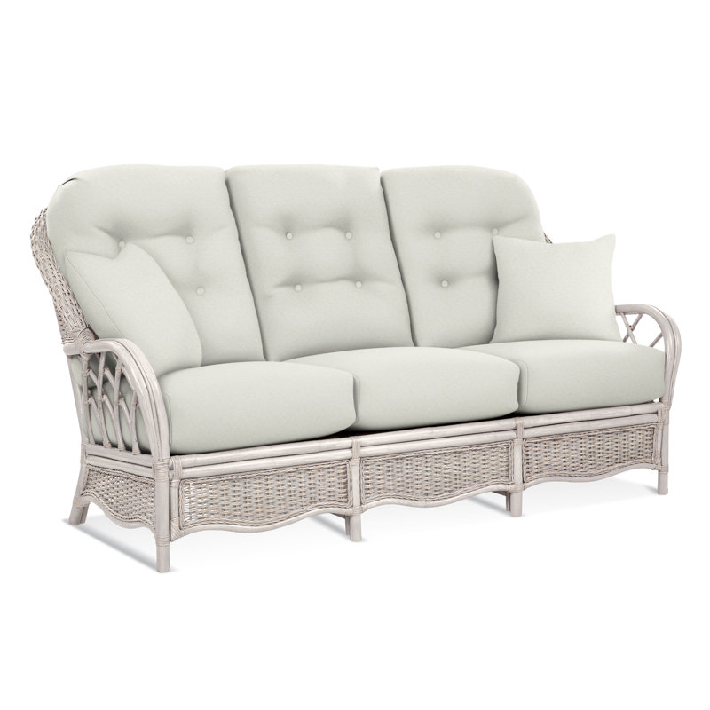 Everglade Upholstered 76'' Sofa, Gray Sugar Performance; 0863-84, Antique Frost White